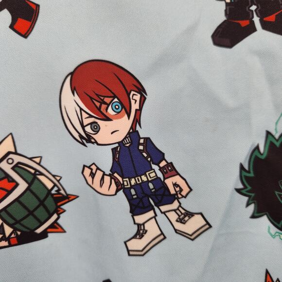 Hot Topic Blue My Hero Academia Chibi Heroes Woven Button up Shirt Women's M - Picture 9 of 11
